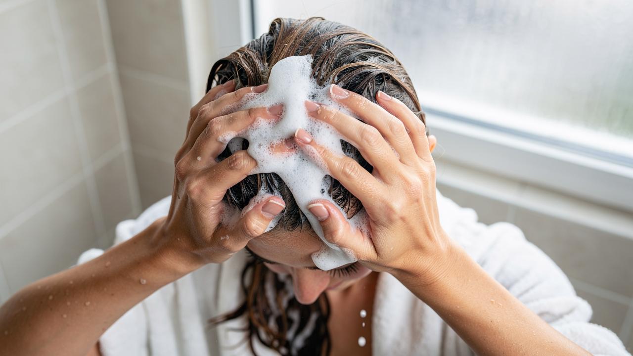 Application correcte de mousse sur le cuir chevelu