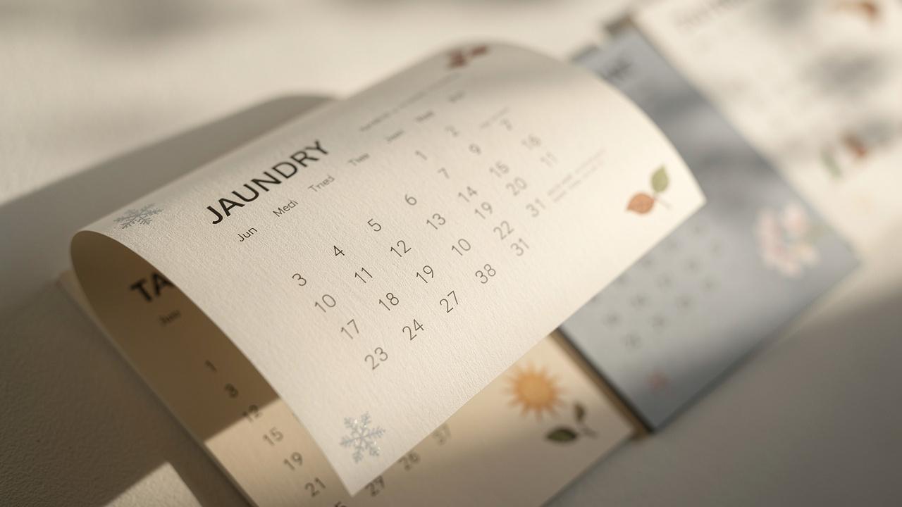 Calendrier montrant la progression du traitement capillaire
