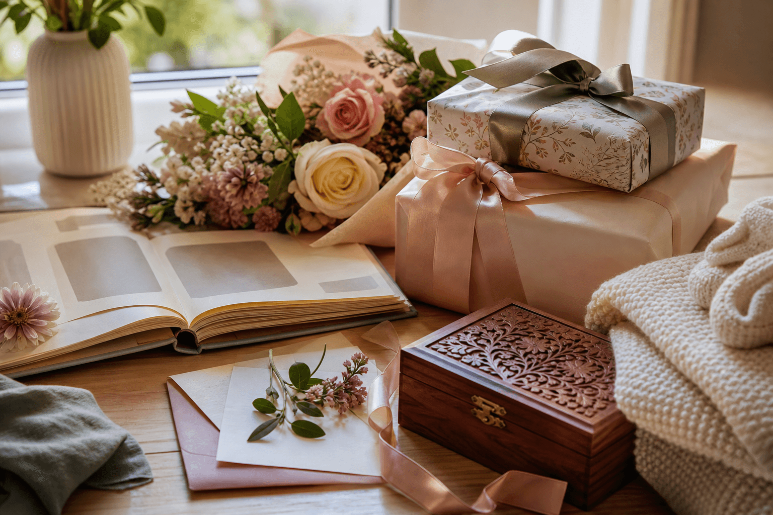 Grandma-to-be gifts preserved as photographs and future messages in Evaheld